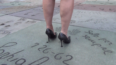 6880 - Black and Gray Pumps at the Chinese Theatre