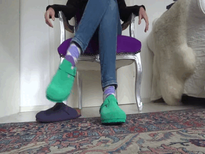 29838 - Socks and slippers show, cum on my socked feet