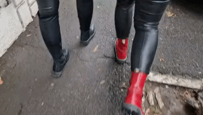33802 - Mistress Andreea and BlackCat - Double trouble - dirty boots worship